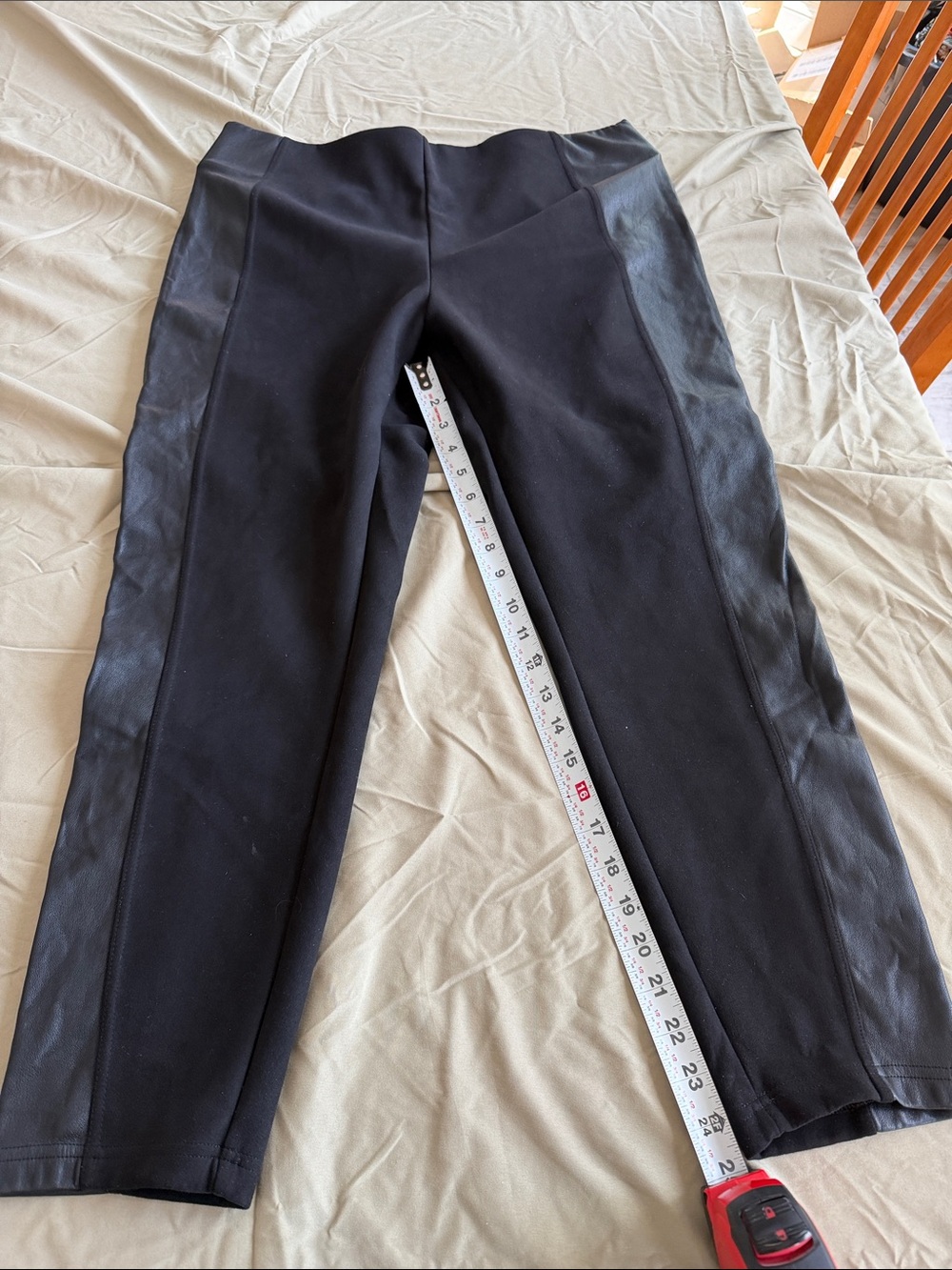 Marc New York XL Ponte Pants with Faux Leather Side Panels